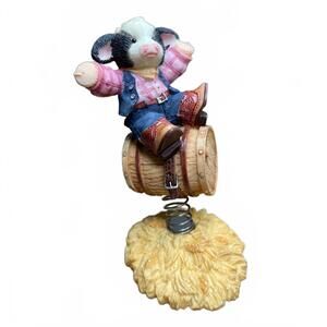 Mary Moo Moos Cowboy Cow 484962 You're A Barrel Of Fun 1998